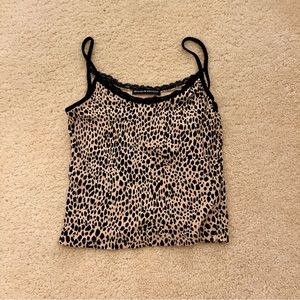 🐆Y2K Brandy Melville Belle Cheetah Cropped Tank Top 🐆
